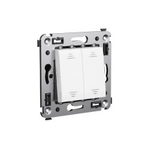 Выключатель двухклавишный в стену, "Avanti", "Белое облако" DKC 4400104