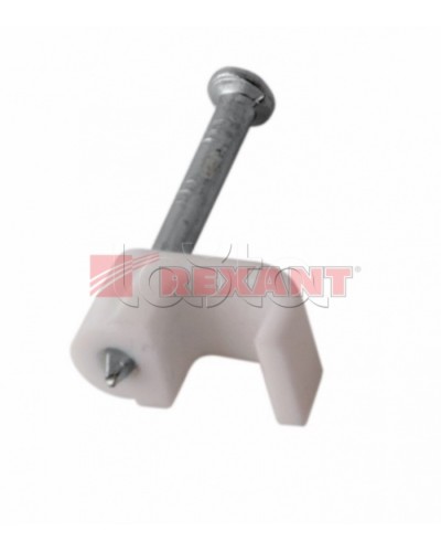 Крепеж кабеля плоский 8мм х 3мм (10шт/уп) REXANT 07-4207 в Таганроге Держатели, клипсы, скобы Pintop.ru