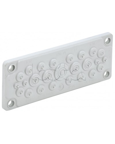 TITAN Ввод кабельный мембр. 25 отв. d=5-26мм IP65 серый IEK (TI-00D-MC-025-65) в Таганроге Аксессуары для стоек и шкафов Pintop.ru