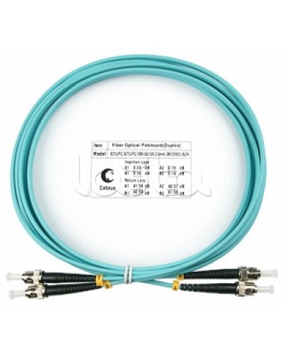 Патч-корд волоконно-оптический MM 50/125 duplex ST-ST LSZH (3 м) Cabeus FOP-50-ST-ST-3m в Таганроге Патч-корды оптические Pintop.ru