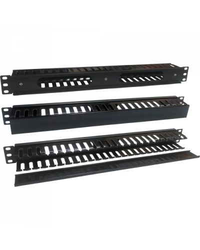 Кабельный органайзер 19 на 24 порта пластиковый, c крышкой, 1U TWT (TWT-ORG1U/24-CVP) в Таганроге Кабельные органайзеры Pintop.ru