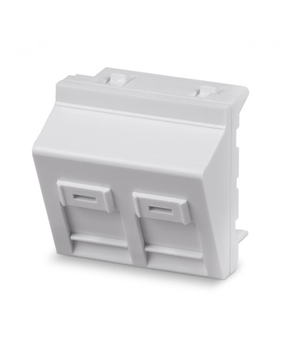 Вставка 45x45 (Mosaic) для 2 модулей формата Keystone Jack, угловая Cabeus (FP-A-45-2M) в Таганроге Модули Keystone Pintop.ru