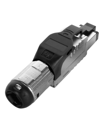 Разъем полевой оконцовки RJ-45 Hyperline (PLUE-8P8C-S-C6A-SH-BK) в Таганроге Патч-корды и пигтейлы Pintop.ru