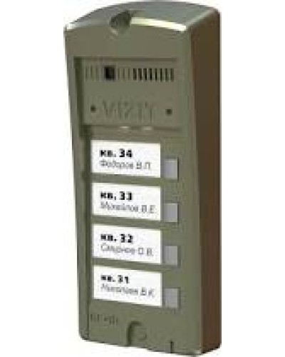 Панель вызова Vizit БВД-306-4 в Таганроге Многоабонентные устройства Pintop.ru
