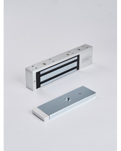 R-Lock RL-EM350-LSS - Электромагнитный замкок, 350кг, DC12/24B, цвет серебристый сатинированный алюминий RAL 7047, два датчика втроены в корпус замка: датчик Холла и магнито-контактный датчик в Таганроге Электромагнитные замки Pintop.ru