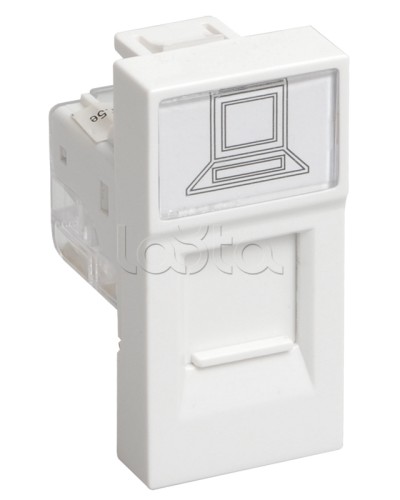 РКФ-10-00-П Розетка телефонная RJ-11 кат.3 (на 1 модуль) ПРАЙМЕР белая IEK (CKK-40D-RT1-K01) в Таганроге Аксессуары для кабель-канала Pintop.ru