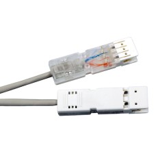 Патч-корд 110 тип-110 тип, 2 пары, Cat.5, LSZH, 2 м серый Hyperline PC-110-110-2P-C5-2M-LSZH-GY