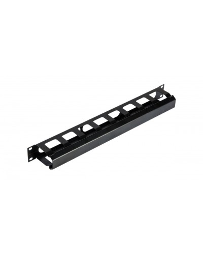 NIKOMAX (NMC-OK580C-1U-BK) - Кабельный органайзер NIKOMAX 19, 1U, глубина колец 58мм, металлический, скрышкой в Таганроге Кабельные органайзеры Pintop.ru