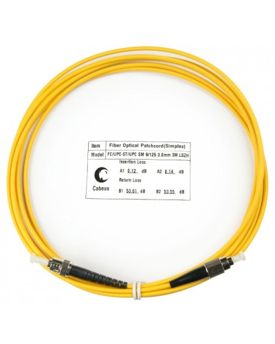 Шнур оптический simplex FC-ST 9/125 sm 3м LSZH Cabeus FOP(s)-9-FC-ST-3m в Таганроге Патч-корды оптические Pintop.ru