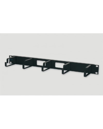 Кабельный органайзер 1U, с металлическими кольцами Eurolan 25B-1U-02BL в Таганроге Кабельные органайзеры Pintop.ru