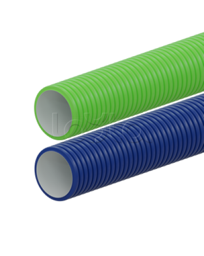 Вентиляционная труба гибкая двустенная для воздуховода (ПНД), антистатическая и антибактериальная D90мм, цвет красный (1шт=50м) Экопласт (803090RD) в Таганроге Труба гофрированная Pintop.ru