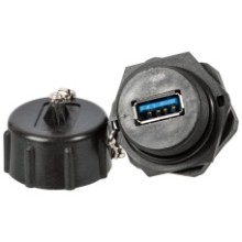ндустриальный соединительный модуль USB 3.0, IP67, с крышкой LANMASTER (LAN-OK-USB30/180-WP)