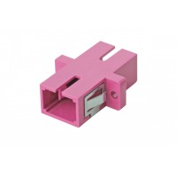 Оптический адаптер OM4, симплекс SC, с фланцами, пурпурный Eurolan (36A-40-SC-02MG)