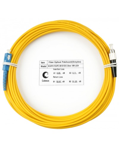 Шнур оптический simplex SC-FC 9/125 sm 25м LSZH Cabeus FOP(s)-9-SC-FC-25m в Таганроге Патч-корды оптические Pintop.ru