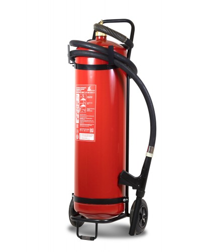 Огнетушитель ПОЖТЕХНИКА ОП-50(з) МИГ Е (10А, 233В-3, С, Е) на тележке с перекр.стволом в Таганроге Огнетушители Pintop.ru
