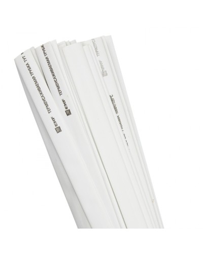 Термоусаживаемая трубка ТУТ нг 12/6 белая в отрезках по 1м EKF PROxima (tut-12-w-1m) в Таганроге Аксессуары для кабель-канала Pintop.ru