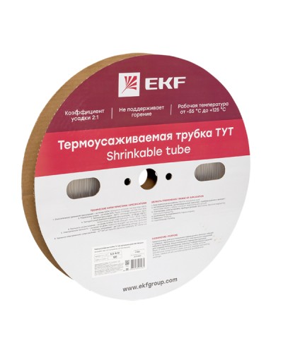 Термоусаживаемая трубка ТУТ 4/2 прозрачная рулон EKF PROxima (tut-4-tr) в Таганроге Аксессуары для кабель-канала Pintop.ru