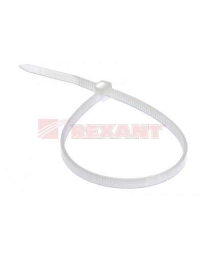 Хомут-стяжка нейлоновый 3х200 мм белый (100шт/уп) REXANT 07-0200-4 в Таганроге Стяжки-хомуты Pintop.ru