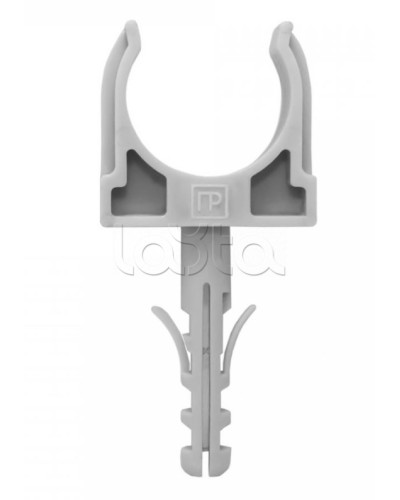 Крепеж-клипса с дюбелем серая д32 в малой упаковке (10шт/450шт уп/кор) Промрукав (PR13.0318) в Таганроге Крепеж: Дюбели, шурупы, саморезы Pintop.ru