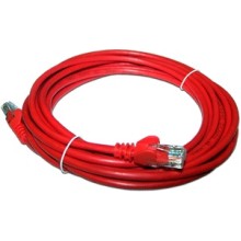 Патч-корд RJ45 - RJ45, 4 пары, UTP, категория 5е, 15 м, красный, LSZH LANMASTER LAN-PC45/U5E-15-RD