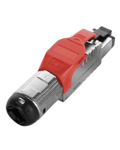 Разъем полевой оконцовки RJ-45 Hyperline (PLUE-8P8C-S-C6A-SH-RD) в Таганроге Коннекторы Pintop.ru