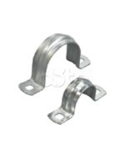 Скоба оцинкованная с двумя отверстиями для трубы D50мм, м.о.8,5-6,0мм (1уп=50шт) Экопласт (43650P-50) в Таганроге Держатели, клипсы, скобы Pintop.ru