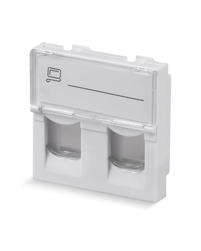 Вставка 45x45 (Mosaic) для 2 модулей формата Keystone Jack (арт.078610) Cabeus (FP-L-45-2M) в Таганроге Модули Keystone Pintop.ru