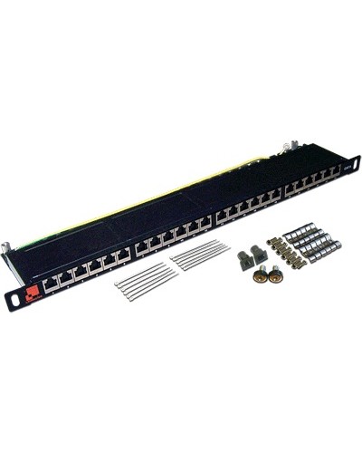 Патч-панель 19, 24 порта RJ-45, категория 6, STP, 0.5U, компактная LANMASTER LAN-PPC24S6 в Таганроге Патч панель Pintop.ru