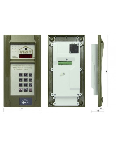 Блок вызова до 200 абонентов Vizit БВД-N201FCP в Таганроге Блоки вызова многоабонентные Pintop.ru