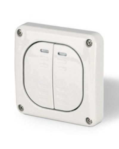 Выключатель однополюсный, двухклавишный DKC DIS1373022 в Таганроге Аксессуары для стоек и шкафов Pintop.ru