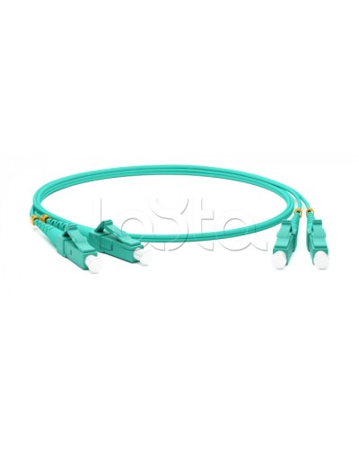 Патч-корд волоконно-оптический Hyperline FC-D2-503-LC/UR-LC/UR-H-50M-LSZH-AQ в Таганроге Патч-корды оптические Pintop.ru