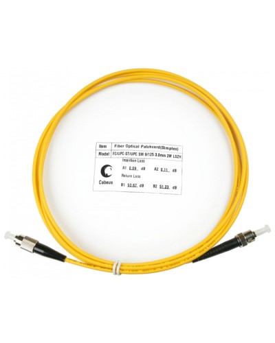 Шнур оптический simplex FC-ST 9/125 sm 2м LSZH Cabeus FOP(s)-9-FC-ST-2m в Таганроге Патч-корды оптические Pintop.ru