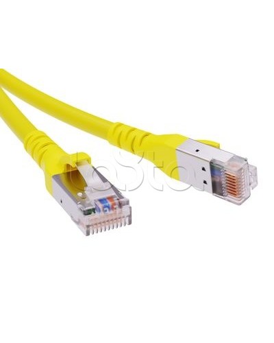 Патч-корд экранированный CAT6A SF/UTP 4х2, LSZH, желтый, 0.5м DKC RN6ASF4505YL в Таганроге Патчкорды (медные) Pintop.ru