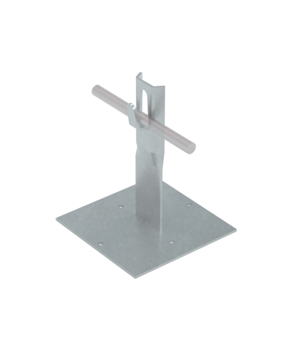 Приклееваемый держатель зажимной для прутка Ø 5-8 мм H150 мм КМ-Профиль (PDZ-H150-D5-8) в Таганроге Монтажные материалы Pintop.ru