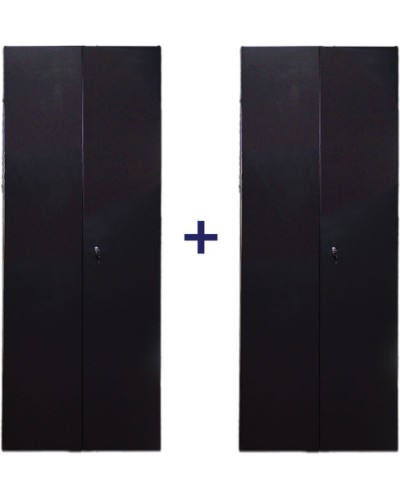 Комплект дверей 42U, 800 мм, черный, передняя - распашная металл, задняя - распашная металл TWT TWT-CBB-DR42-8x-S-M1 в Таганроге Аксессуары для стоек и шкафов Pintop.ru
