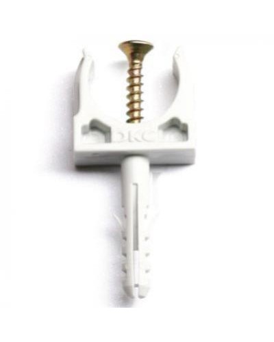 Держатель с защелкой и дюбелем, д.25 мм DKC 51325R5 в Таганроге Держатели, клипсы, скобы Pintop.ru