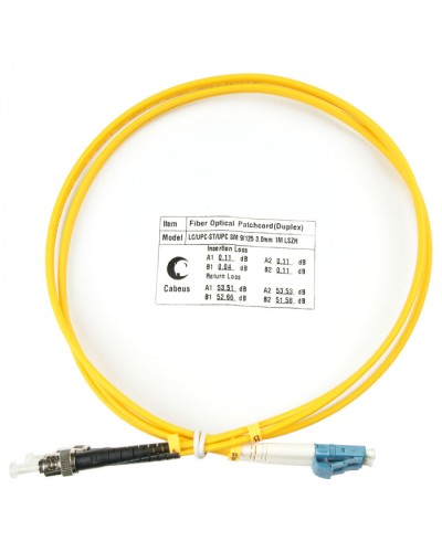 Шнур оптический duplex LC-ST 9/125 sm 1,5м LSZH Cabeus FOP(d)-9-LC-ST-1,5m в Таганроге Патч-корды оптические Pintop.ru