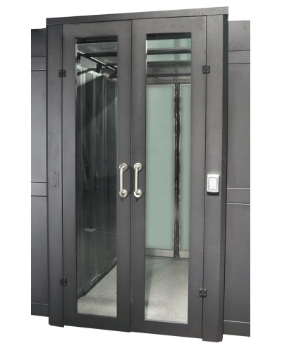 Дверь коридора развижная автоматическая 1200 мм для шкафов LANMASTER DCS 48U, стекло, key-card замок LANMASTER LAN-DC-SDRAL-48Ux12 в Таганроге Аксессуары для стоек и шкафов Pintop.ru