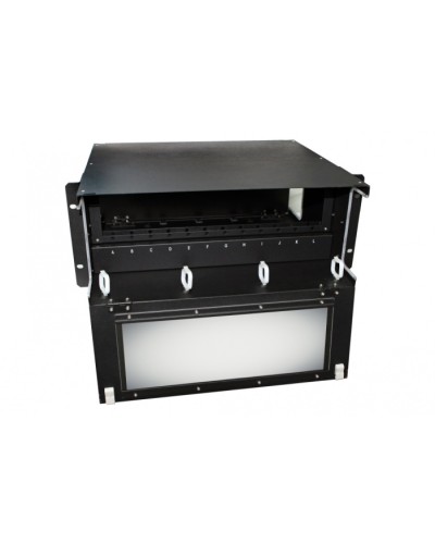 Патч-панель 19” универсальная Hyperline FO-19BX-4U-F2-12xSLT-W120H32-EMP в Таганроге Кросс оптический Pintop.ru