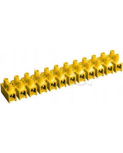 Зажим винтовой ЗВИ-3 н/г 1,0-2,5 мм2 (12пар) желтый IEK UZV7-003-04 в Таганроге Клеммные колодки Pintop.ru