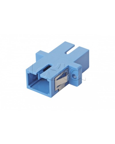 Оптический адаптер OS2, симплекс SC, с фланцами, синий Eurolan (36A-S2-SC-02BU) в Таганроге Проходные адаптеры и розетки оптические Pintop.ru