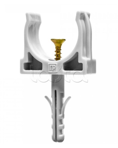 Крепеж-клипса с дюбелем и саморезом серая д25 в малой упаковке (10шт/450шт уп/кор) Промрукав (PR13.0309) в Таганроге Крепеж: Дюбели, шурупы, саморезы Pintop.ru