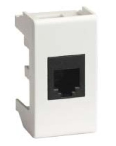 Компьютерная розетка RJ-45, кат.5Е, неэкранированная 8P8C, Hyperline, Dual IDC, белый RAL 9010, DKC 45048 в Таганроге Розетки компьютерные и телефонные Pintop.ru