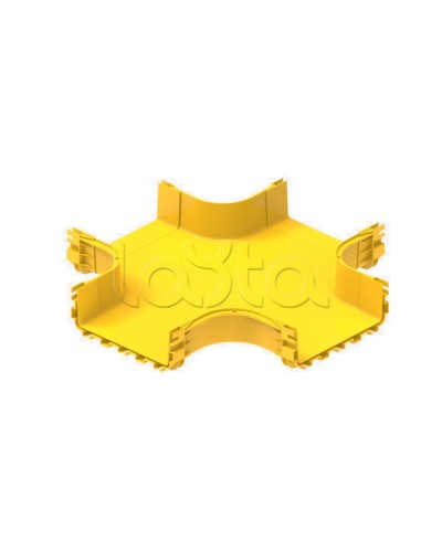 Ответвитель крестообразный пластиковый оптического лотка Hyperline FBTR-300-CRS в Таганроге Аксессуары для лотков Pintop.ru