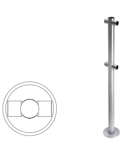 Стойка ограждения i-образная (антик серебро) Oxgard в Таганроге Ограждения Pintop.ru