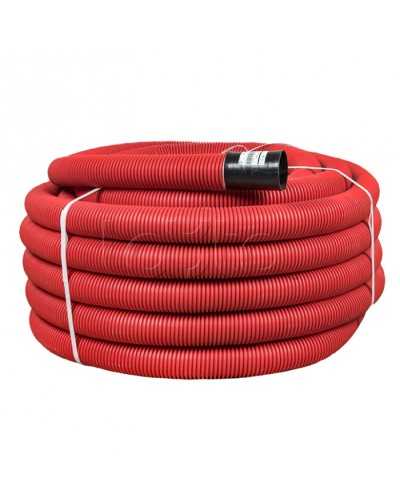 Труба гофр. двустенная ПНД/ПНД гибкая с протяжкой d110 мм (50 м) красная EKF-Plast (tg2st-110-50m) в Таганроге Труба гофрированная Pintop.ru