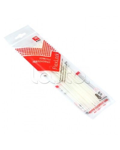 Хомут P6.6 стандартный (б), 2.5x200 (100шт) FlexLock PROxima EKF (plc-fl-ctsw-2.5x200) в Таганроге Стяжки-хомуты Pintop.ru