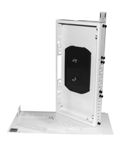 Бокс оптический универсальный 19, от 8 до 24 портов (SC, duplex LC, ST, FC), со сплайс пластиной, без пигтейлов и проходных адаптеров Hyperline FO-19R-1U-3xSLT-W140H42-24UN-GY в Таганроге Кросс оптический Pintop.ru