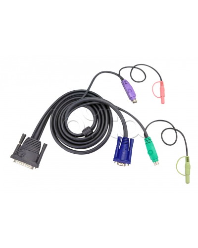 КВМ-кабель с интерфейсами передачи звука, PS/2, VGA (5м) ATEN 2L-1705P в Таганроге Видеоусилители, Модуляторы, Делители Pintop.ru