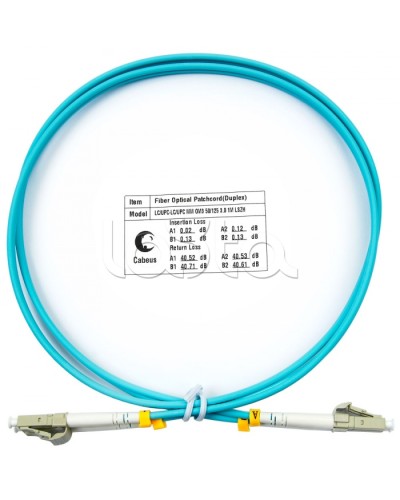 Патч-корд волоконно-оптический MM 50/125 duplex LC-LC LSZH (1м) Cabeus FOP-50-LC-LC-1m в Таганроге Патч-корды оптические Pintop.ru